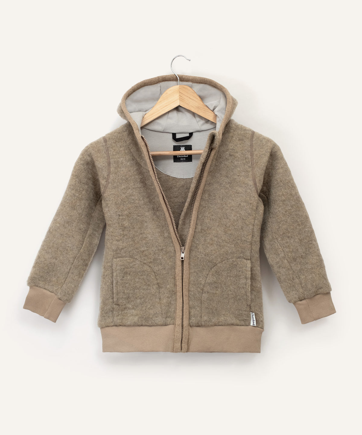 Wollfleecejacke Beige.