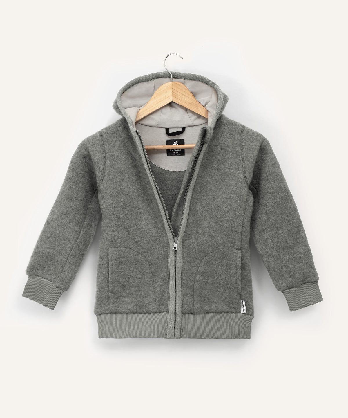 Wollfleece-Jacke Grau.