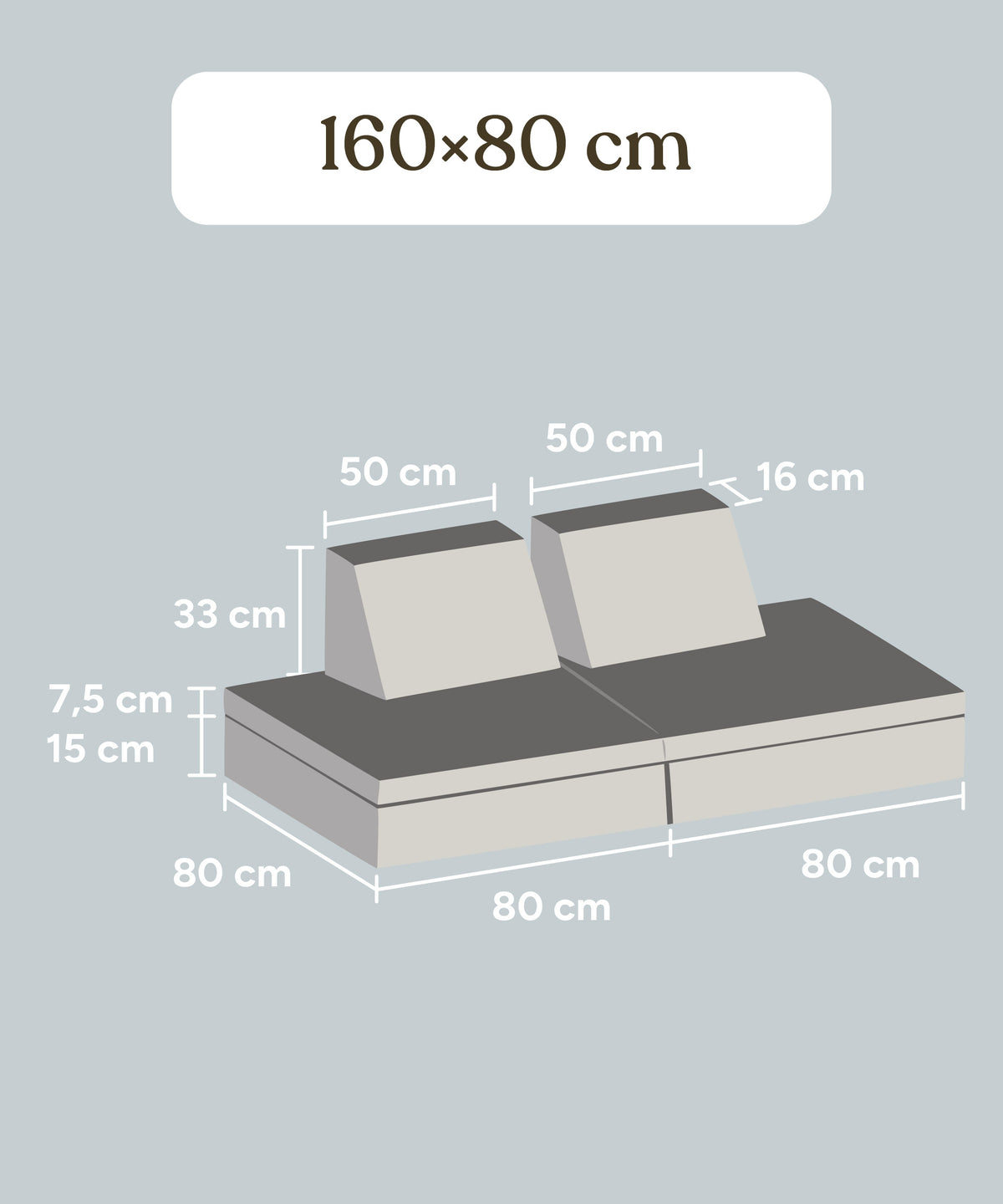 Größengrafik Spielsofa.